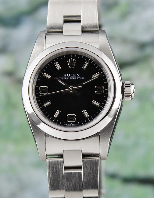(image for) A ROLEX LADY SIZE STAINLESS STEEL OYSTER PERPETUAL / 76080 / CERT